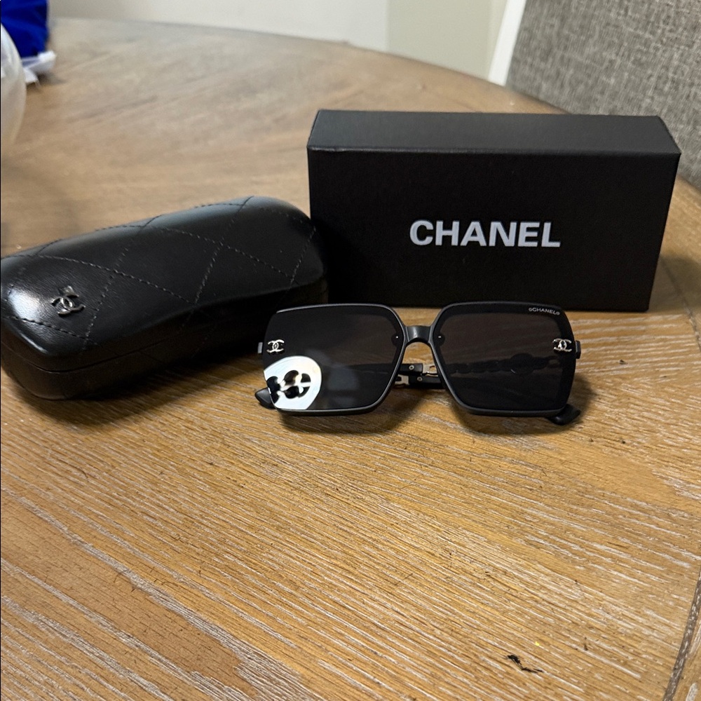 Chanel Black & Silver Sunglasses - Picture 2 of 7